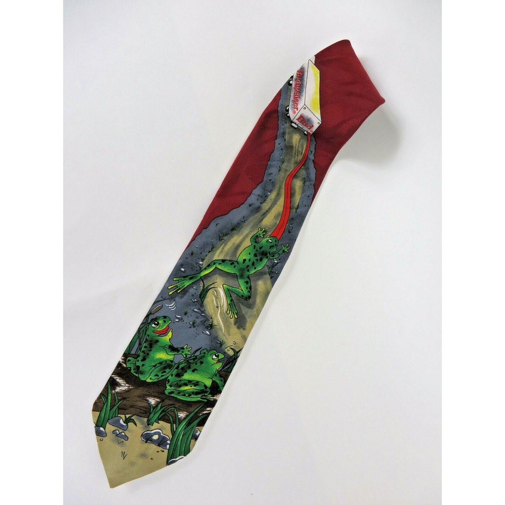 Budweiser Frogs Neck Tie 1996 MMG Corp Anheuser Busch Collection 61"
